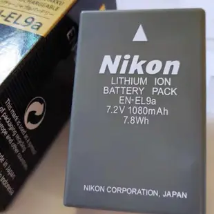 日本製造 Nikon 尼康 EN-EL9a 原廠電池 D40 D40X D60 D3000 D5000 MH-23充電器
