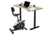 Lifespan Fitness Cyclestation3 Exercise Bike with ErgoDesk Automatic Standing Desk 1500mm in Oak
