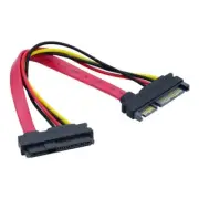 SFF-8482 SAS 29 Pin to SATA 22Pin Hard Disk Drive Raid Extension Cable w/ 15 Pin