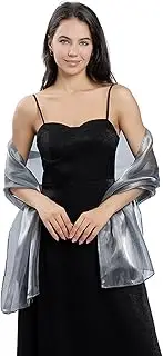 [Amexo] Chiffon Scarf Stole Women's 70 × 170 cm Stole for Evening Dress Light Grace Multifunctional Chiffon Scarf Shawl Shoulder Scarf for Festive Wedding Parties