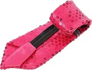 [WHAMVOX] Sparkling Glitter Tie Red Bow Versatile Neckwear for Parties Formal Wear and Cosplay Events