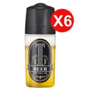 6X45ML TROS Deo Men Roll On Beer Premium Quality Antiperspirant Deodorant