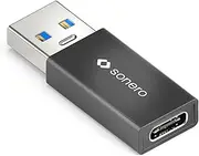 USB C to USB A Adapter, Fast Charging 3A 15W, 3.2 Gen1 10Gbps Data Transfer, OTG, Compatible with iPhone, Samsung Galaxy, Watch, Google Pixel and Much More, Black