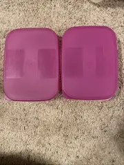 Tupperware Freezer Mate Set Of 2 Food Container, 1 1/4 Cups 2089B Pink Seal