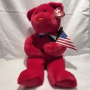 Ty Beanie Buddy THOMAS Jefferson The Red Bear Vintage Ty Stuffed Plush Toy