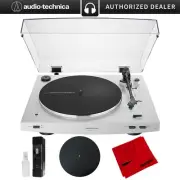Audio-Technica Fully Automatic Wireless Turntable, White w/ Accessories Bundle