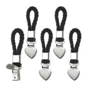 5 Pcs Tea Towel Clips, 1.2" Silver Hand Towel Clip Hooks, Black