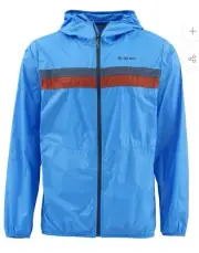 Simms Fishing Fast Cast Windshell Jacket Mens Large Pacific Blue - NEW W Tags