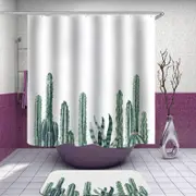 Green Cactus Shower Curtain