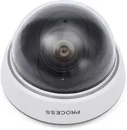 SHANGLIN 1Pc Simulation Camera Fake Dummy Dome Security Camera Flashing Red Light (White)