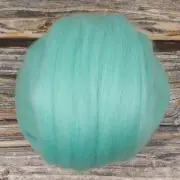 Corriedale Top (Dyed Aqua) 100g Wool Roving Spinning Fibre Felting Blue