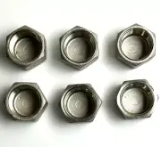 3/4" FIP Pipe Cap, 304 Stainless Steel Forged heavy duty pipe cap 6 unit pack