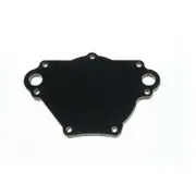 Meziere Small Block Chrysler Backing Plate Black Finish Mates to WP114 Pump