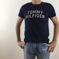 在飛比找蝦皮購物優惠-Tommy Hilfiger 純棉圓領 深藍 男版 短袖T恤