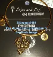 Alex and Ani Phoenix Charm Bangle Russian Gold - Discontinued