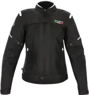 Acerbis Ruby, textile jacket waterproof women , color: Black/White , size: XS