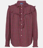 [Polo Ralph Lauren] Polo Ralph Lauren Checked cotton shirt AU 14 red