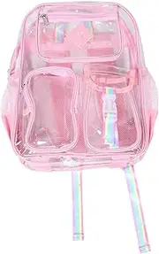 [Parliky] Transparent Backpack Make up Bag Cute Backpack Women Backpack for Events Small Clear Makeup Bag Clear Backpack for Women Backpack Transparent Cute Clear Backpack Lavender