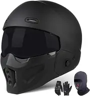 Full Face Motorcycle Helmets Open face Helmet 3/4 for Men and Women with Sunshield ECE Approved