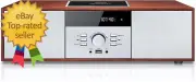 Vintage Style Home CD Player with Bluetooth FM Radio USB Port for MP3 Playback