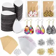 50 Pcs Sublimation Printing Earrings Sublimation Blank Earrings with Earring Hoo