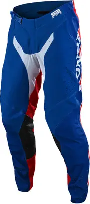 Troy Lee Designs SE Pro Boldor Honda Motocross Pants, white-red-blue, Size 30 for Men White Red Blue