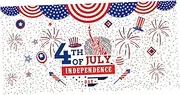 CAXUSD Independence Day Backdrop Cloth Decorative Banner Practical for Party Home Workroom