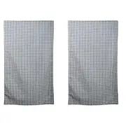 2x Belle Gingham Cotton Table Runner 150x45cm Rectangle Dining Home Blueberry