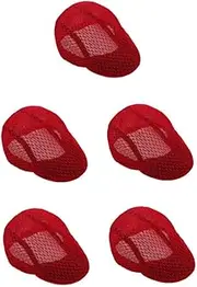 [DEARMAMY] 5pcs Chef Beret Hats for Men Kitchen Cooking Food Cap Men Beret Stylish Flat Caps Hat for Kitchen Baker Cooking Hair Nets Acrylic