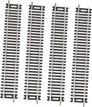 KiBcsLic 4 Pieces HO Scale Railway Tracks, DIY Crafts, Versatile Gift, Model Railway Accessories, Toy Train Parts for 1:87 Toys, 24.1cmx3cm