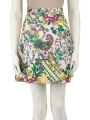 Floral Paisley Embroidered Mini Skirt