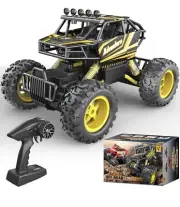 Fast RC Cars for Adults and Kids, 2.4GHZ 1:14 4WD Rock Crawler RC Truck, Yellow