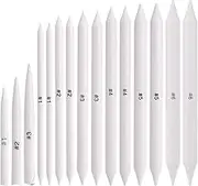 JIYIN 15Pcs Blending Stumps for Drawing, Tortillions Blending Sticks Blending Pencil Oil Pastel for Beginner Drawing, Paper Art Blenders Shading Paper Stumps for Artist Charcoal Sketch Drawing Tools