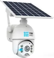 TBI Pro Solar Security Camera Outdoor Wireless PTZ - WiFi Home Spotlight Camera