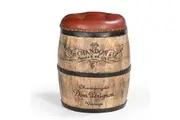 Moet Chandon Vintage Rustic Round Foot Stool Ottoman