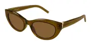 Saint Laurent SL M115 006 Men's Sunglasses Brown Size 54