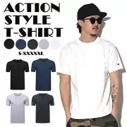 Men T-shirt Plain Blank Premium 100% Cotton Basic Tee Short Sleeve Large S-5XL