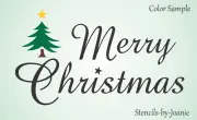 Merry Christmas STENCIL Winter Mountain Pine Lodge Tree DIY Craft Art Signs