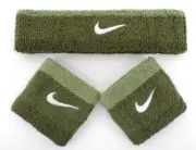 Nike Swoosh Headband & Wristbands Set Adult Oil Green/Olive/Cargo Khaki