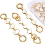 Purse Strap Extender Purse Chain Bag Exquisite Charms Purse Straps White