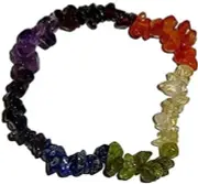 Chakra 7 Gemstone Chip Crystal Healing Bracelet
