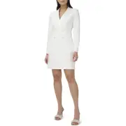 Adrianna Papell Womens Crepe Tuxedo Cocktail Sheath Dress BHFO 2636
