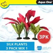 Aqua One 3pk Silk Plant Mix 1 (24247)