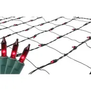 Northlight 4' x 6' Red Mini Net Style Christmas Lights - Green Wire