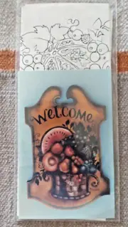 DELANE LANGE EARLY AMERICAN SUMMER FRUIT WELCOME SIGN PAINTING PATTERN 57 121