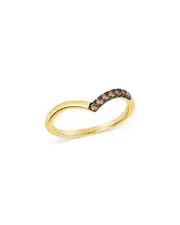 Bloomingdale's Fine Collection Brown Diamond Chevron Ring in 14K Yellow Gold, 0.15 tcw