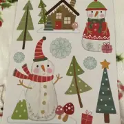 Winter Theme Snowflakes Snowman Window Sticker Decals Christmas Decor Tree Gift