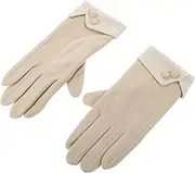 [VERDANVERSE] Thickened Winter Gloves Touch Screen Warm Women's Gloves Fashionable Fabric Mittens for Outdoor Activities