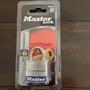Master Lock Padlock, Standard Shackle, small, Steel Body, 7KAD. New