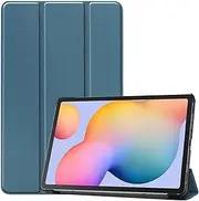 [Nexue] Leather Case for Samsung Galaxy Tab S6 Lite 10.4-inch 2024/2022/2020, Slim Fit Smart Full Body Cover with Magnetic Trifold Stand Auto Sleep/Wake (Dark Green)